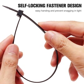 Zip Ties 12 inch ，Heavy Duty Cable Ties with 120 Pounds Tensile Strength，Black Zip Ties，100 Pack, Wire Ties for Indoor and Outdoor Use.