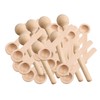Yibuy 50pcs Mini Wooden Spoon for Sugar Salt Spices Chicken
