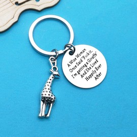 Giraffe Keyring Giraffe Gifts for Women Giraffe Lover Gifts A Wise Woman Getting a Giraffe Keyring Mother’s Day Gifts Christmas Birthday Gifts for Women Mum Daughter Sister Friends