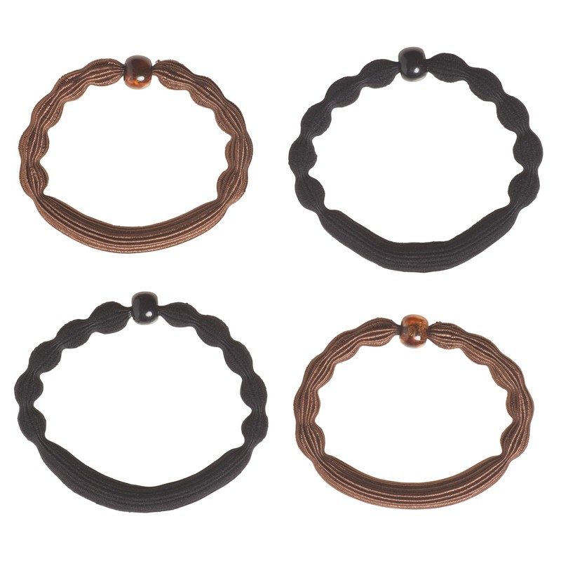 Goody Ouchless Forever Hair Elastics, 10 Ct, Brown & Black,