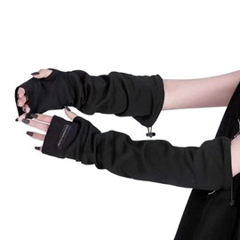 [SEENFAAN] Arm Cover, Women's, Arm Warmer, Arm Sleeve, Summer, Stylish, Smartphone Operation, Hand Warmer, Sunscreen, Rough Hand, Finger Type, Gloves, UV Protection, Arm Cover, Cute, Loose Arm Cover,