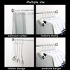 sourcingmap Stainless Steel Cabinet Clothes Closet Rod Bracket Holder Flange