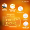 Check Engine Neon Light Sign, Garage LED Light Decor, Dimmable