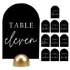Hanna Roberts Modern Cursive Table Number Black Card Stock Half