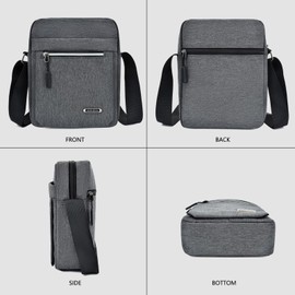 Vologle Mens Fashion Crossbody Bags Messenger Bag Women Shoulder Bag Satchel Briefcase Travel Bag Adjustable Shoulder Strap Soft Oxford with Night Reflective Strips (Blue)