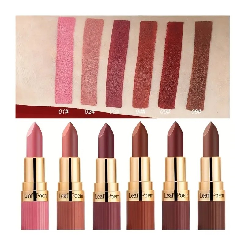 Pintalabios,6 Labiales Terciopelo Mate Waterproof