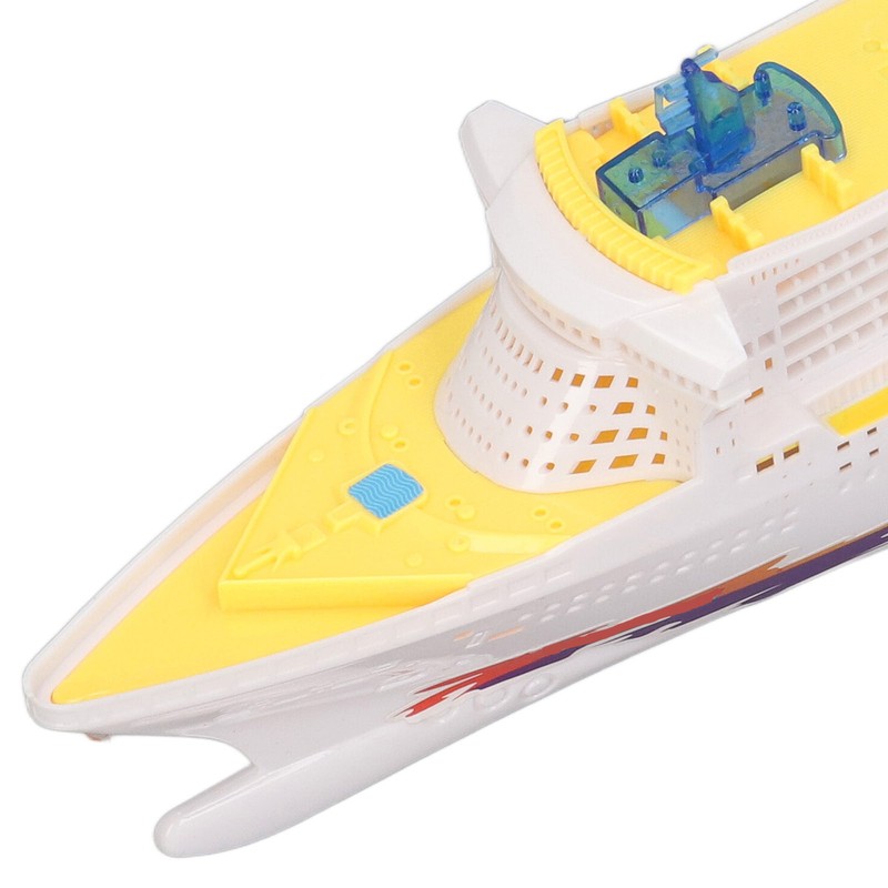 Kids Cruise Ship Model Sound Effects LED Light Universal Rotation