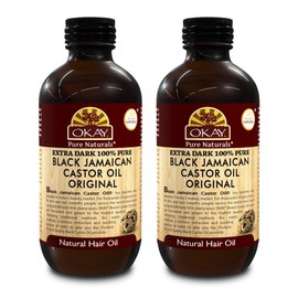 Okay MEN Castor Oil Beard & Hair Growth Oil - Beard Growth Oil Treatment for Men, Moisturizer for Soft Hair with Natural Ingredients, Hexane Free - 4 oz (Pack of 2)