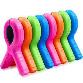 Towel Clips for Beach Chairs, Large Beach Towel Clips for Beach Chairs 8 Pack, Multicolor Beach Towel Clips for Chair Cruise Pool, Clothes Pins 4 Color