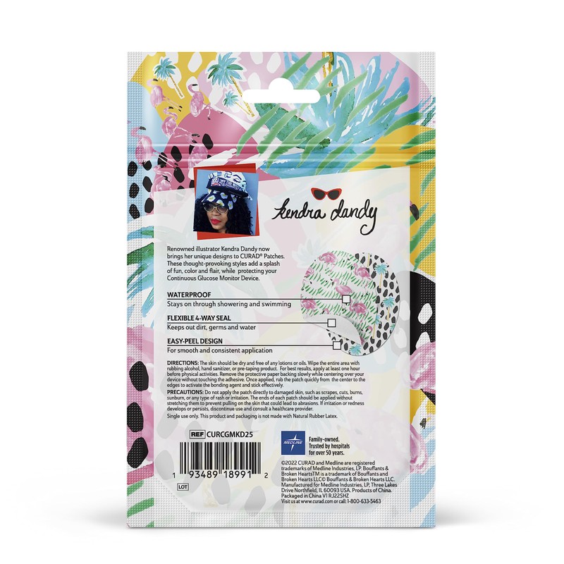 Curad® Kendra Dandy CGM Patches (25-Count) | 3.13" x 4.13"