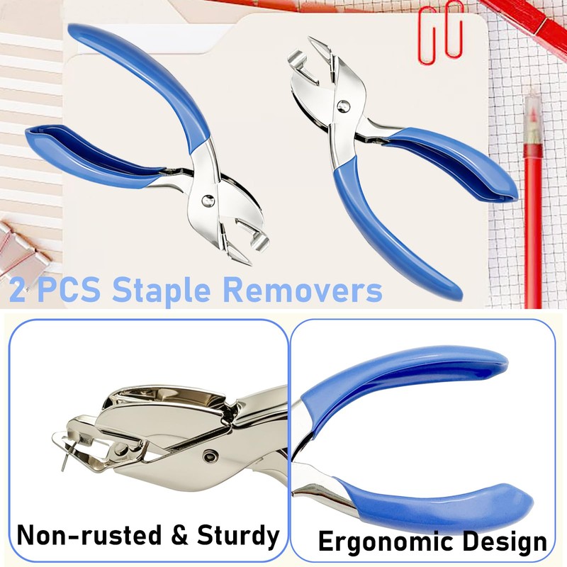 2PCS Staple Remover Staple Puller Remover for Home School Office,Quick