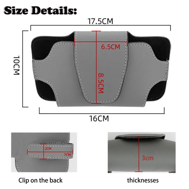 YULIAO Sun Visor Glasses Holder, Car Sunglasses Glasses Case, Glasses