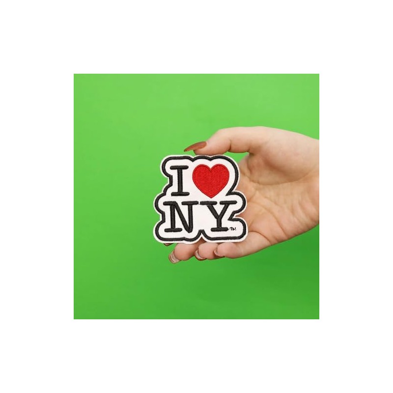 I Love New York City Souvenir NY Embroidered Patch Black