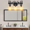 Rustic Bathroom Light Fixtures, 3-Light Farmhouse Vanity Lamp with Deer