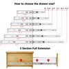 12 Inch Drawer Slides, Plusmart Soft Close Drawer Slide Glides
