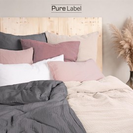 Pure Label Muslin Pillowcase 40 x 80 cm 100% Cotton - Anthracite
