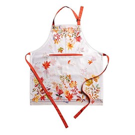 Maison d' Hermine Amarante 100% Cotton 1 Piece Kitchen Apron with an Adjustable Neck & Hidden Centre Pocket with Long Ties for Women | Men | Chef | Thanksgiving/Christmas (27.50"x31.50")