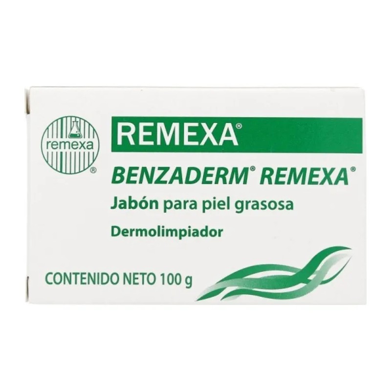 Jabón Remexa Acne Y Piel Grasa Benzaderm Dermolimpiador 100g