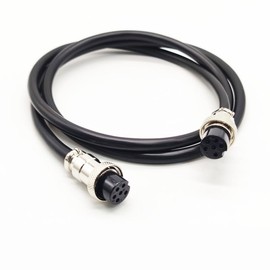 GX16 6 Pin Cable Double Female Head Aviation Cordset, GX16 6 Pin Panel Mount Circular Metal Aviation Connector Adapter Female to Female（2Meter）