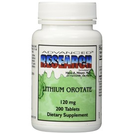 Nutrient Carriers Advance Research Lithium Orotate 120 Mg 200 Tablets