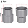 TOP-VIGOR 2Pcs PVC DWV Reducing Coupling, 40mm x 50mm Socket