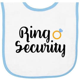 inktastic Ringbearer Ring Security Baby Terry Cloth Bib White and Light Blue 28b12