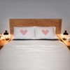 2 x 'Knitted Heart' Cotton Pillow Cases (PW00036871)