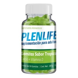 Plenlife Gomitas Calcio + Vit. D 50 Pzs. Plenlife Sabor Tropical