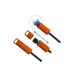 Phone Skope Pyro Putty MEGA Ferro Rod - Comes with 2, 0.5 oz Cans of Putty Putty (Summer and Winter) & a Multitool Striker (Mega Ferro Rod Orange Kit)