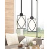 Osimir Glass Pendant Lights Kitchen Island, 2 Pack Modern Black