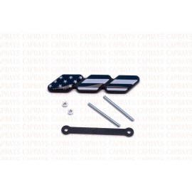 OXILAM Black Flag Grille Badge emblem For Toyota Tacoma TRD 4Runner Tundra/ Tantu Super