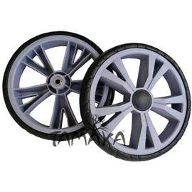 2 x TAMAKA® Premium XL Large Replacement Spare Wheels for TWO WHEELED Shopping Trolleys and Carts with Strong Durable Heavy Duty Metal Spindle