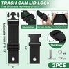 Bear Proof Trash Can Lock，Heavy-Duty Adjustable Garbage Bin Lid Locks