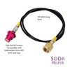 CO2 Adapter Hose & Custom Base Kit compatible with SodaStream