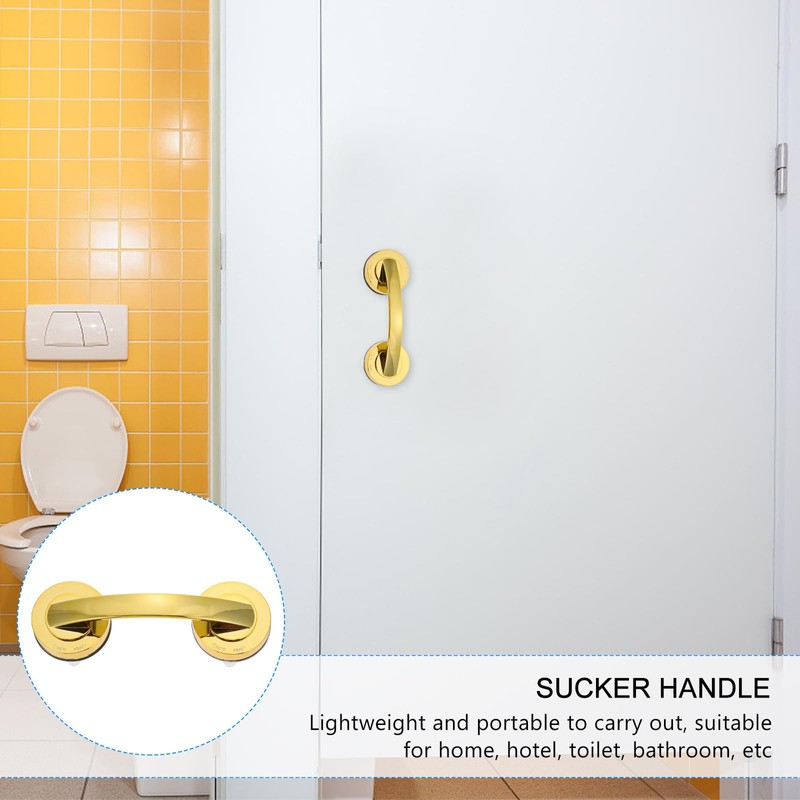Gold Suction Grab Bar, Removable Bathroom Safety Handle