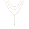 Y-Necklace for Women,14k Gold Plated Y-Shaped Pendant Necklace Trendy Layered