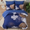 Yiran Navy Brown Comforter Set Queen Bed in a Bag