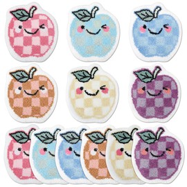 Honoson 12 Pcs Classroom Carpet Circle Seats 16 Inch Thick Pastel Checkerboard Apple Classroom Rugs Educational Floor Cushions for School Group Activity Learning Play Areas