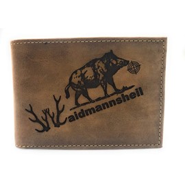 Greenburry Vintage Forest WMH02 Leather Wallet Brown, brown, Hook & Eye
