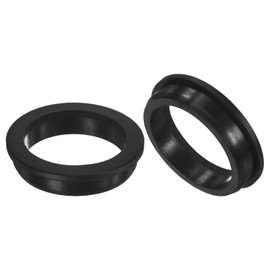 M METERXITY 2-Pack 2-5/8 Inch Drill Hole, 2-1/8 Inch ID Silicone Rubber Grommets for Wiring, Wire Cable, Hole Plugs, Automotive, Firewall, Desk, Water Pipe, Hydroponic [Black]