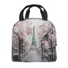 JIMOWANG Oil Painting Paris Portable Lunch Bag Compact Tote Bag