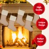 JOYIN 6 Pcs 18” Plain Burlap Christmas Stocking, Xmas Fireplace