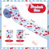 Diartpaint Cherry Bow Wired Edge Ribbons Blue 2 Rolls 10