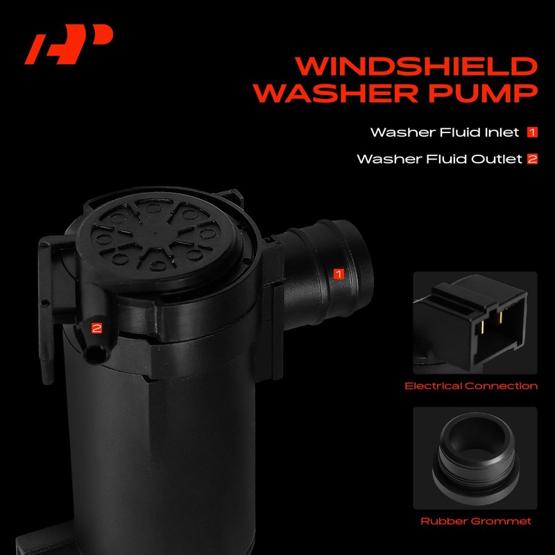 A-Premium Front Windshield Washer Pump Compatible with Nissan Sentra 1995-1999,