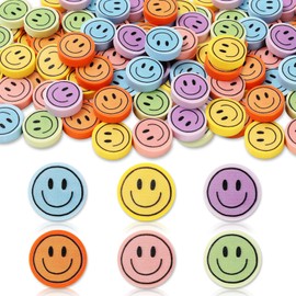 JarThenaAMCS 60Pcs Boho Happy Face Erasers 6 Pastel Color Smile Face Erasers for Back to School Party Classroom Stationery Supplies
