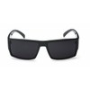 Locs Mens Flat Top Gangster Sunglasses Black Silver Frame 91026