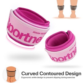 Sportneer Weight cuffs, foot weights, 2 x 0.23 kg/2 x 0.45 kg, 2 x 0.9 kg, 2 x 1.36 kg, 2 x 2.27 kg, arm weights, wrist weights set, running weights for wrists and ankles