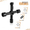 4 Way Multifunction Utility Key | 2pcs Black Meter Box