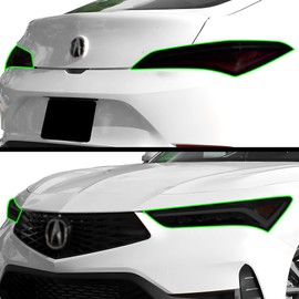 BOGAR TECH DESIGNS Full Headlight Taillight Tint Kit Cover Compatible with Acura Integra 2023+, Dark Smoke