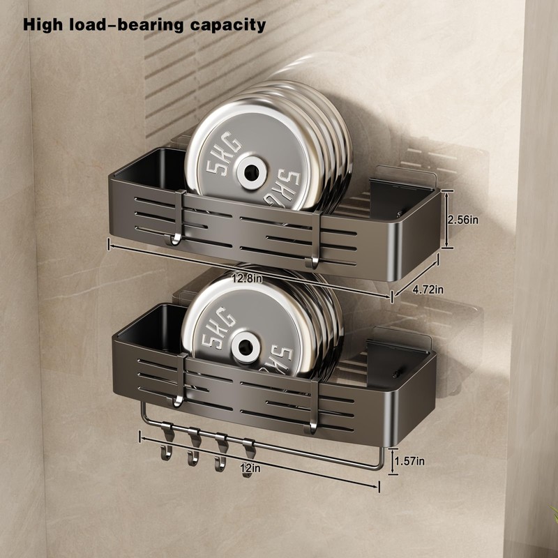 VOLPONE Shower Caddy No Drilling Shower Shelves for Inside Shower